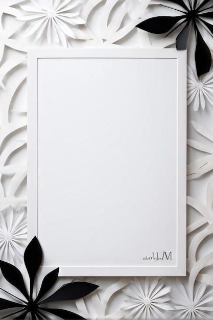 Modern Art Pattern Abstract Black and White Frame