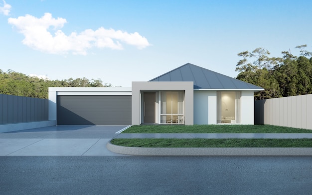 Modern Australian house with garage