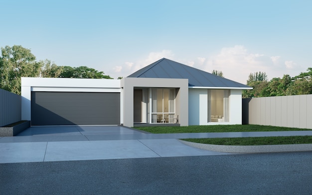 Modern Australian house with garage