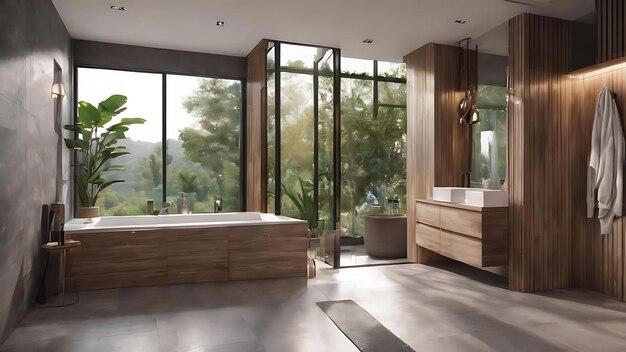 Modern bathroom authentic interior design