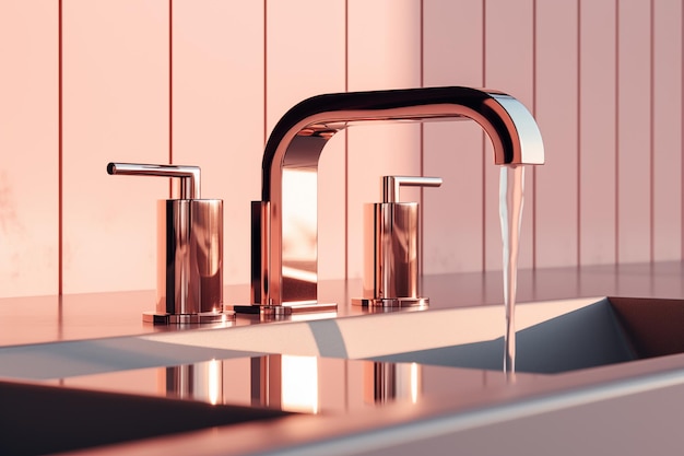 Modern Bathroom Faucet with Running Water