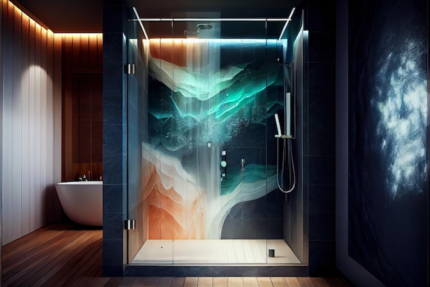 Modern bathroom illustration