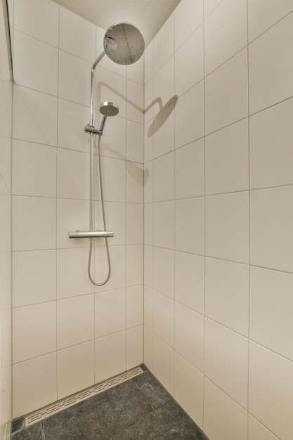 Modern bathroom with shower and sink