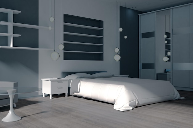 Modern bedroom interior