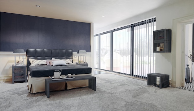 Modern bedroom interior