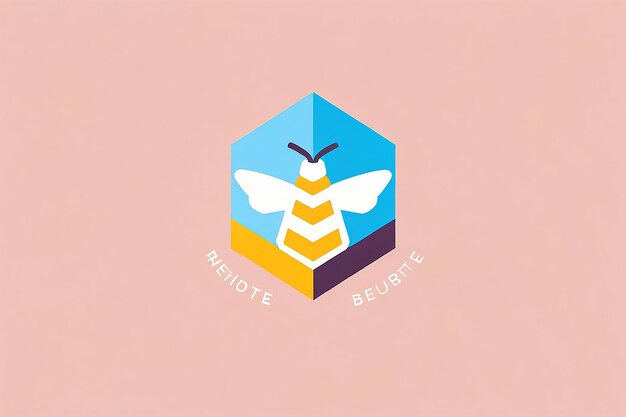 Photo modern bee logo template