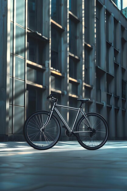 Photo modern bicycle in urban setting the perfect blend of design comfort and performance for city adve