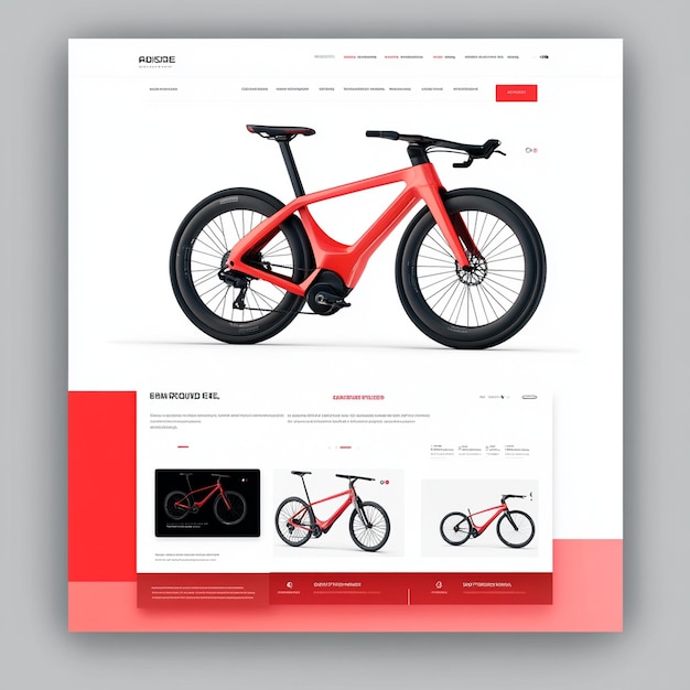 Photo modern bike shop website design