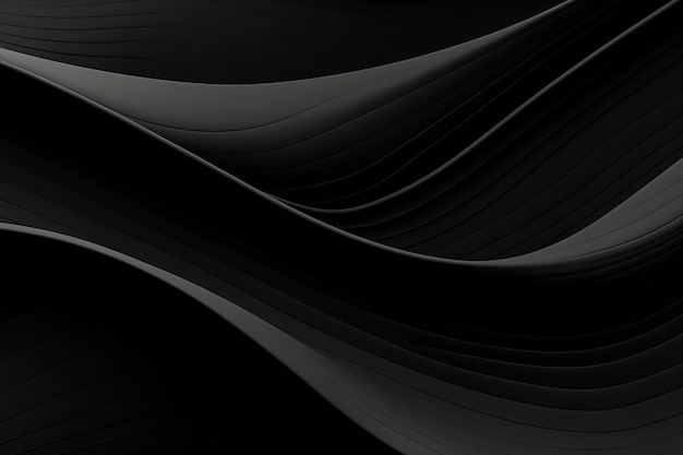 Modern Black Abstract Background Design Wavy Lines Creating a Stylish and Contemporary Pattern