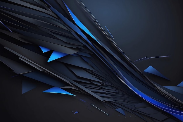 Modern black blue abstract background Minimal Color gradient Dark Web banner