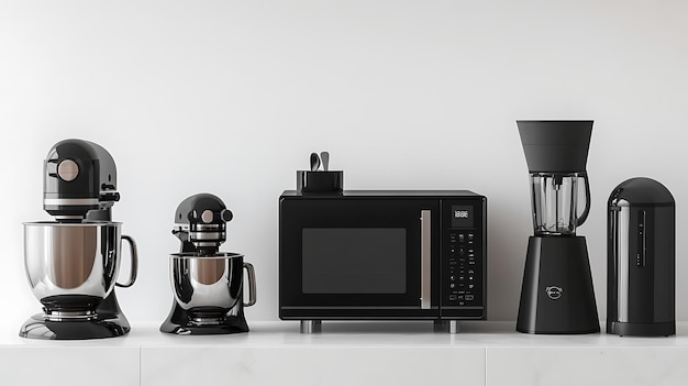 Modern Black Coffee Machine in a Stylish Kitchen with Cup Sleek Home Appliance Closeup