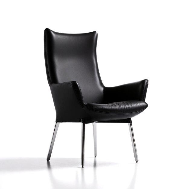 Photo modern black designer chair on white background