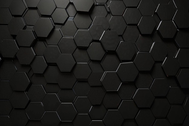 Modern Black Hexagon Texture Background for Sleek and Professional Designs