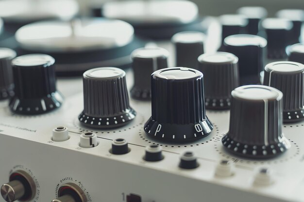 Photo modern black and white sound equipment isolated on white background