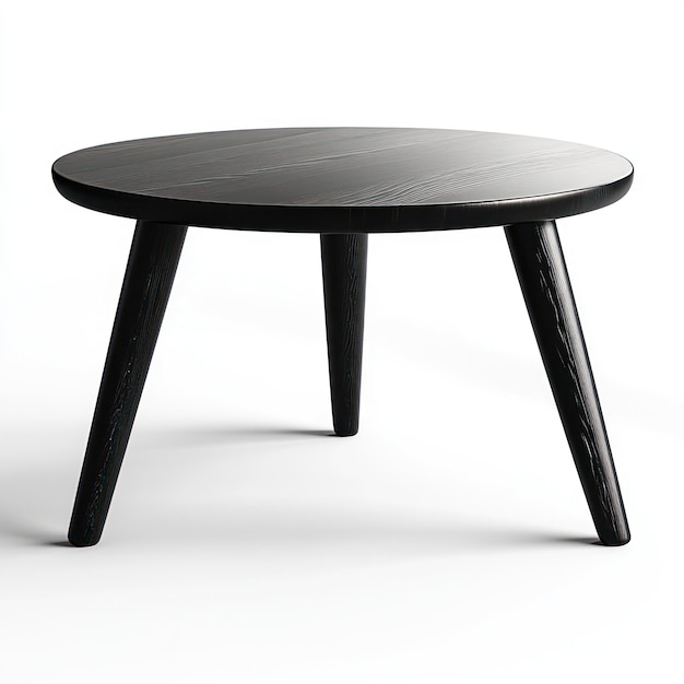 Photo modern black wooden round table