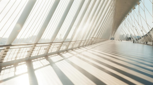 Modern bridge architecture abstract background sunlight Generative AI AIG20