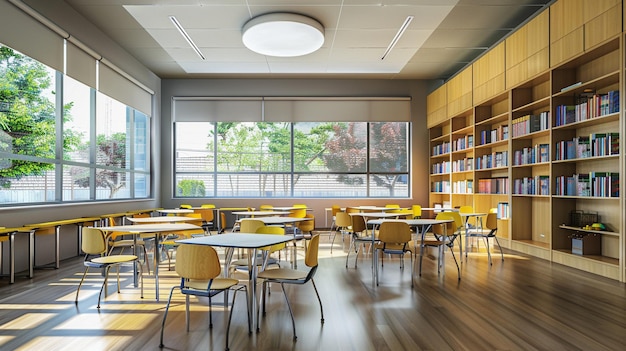 Modern Bright Classroom with Spacious Layout