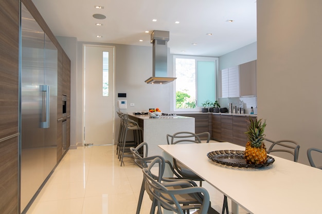 Modern and bright kitchen interior.