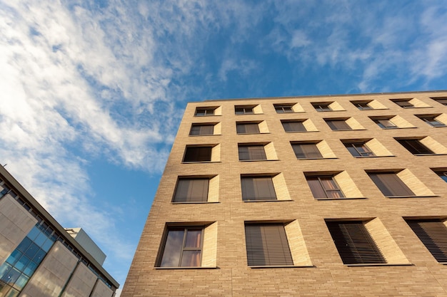 Modern building view from below in the city of Dortmund