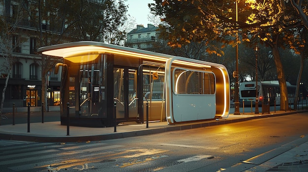 Photo modern bus stations