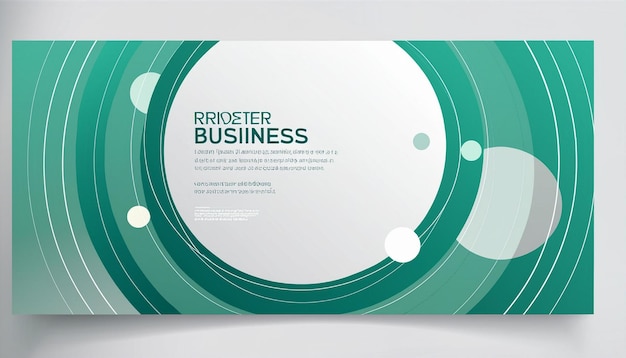 Modern business banner with circle shapes