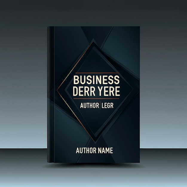 Photo modern business book cover with clean typography