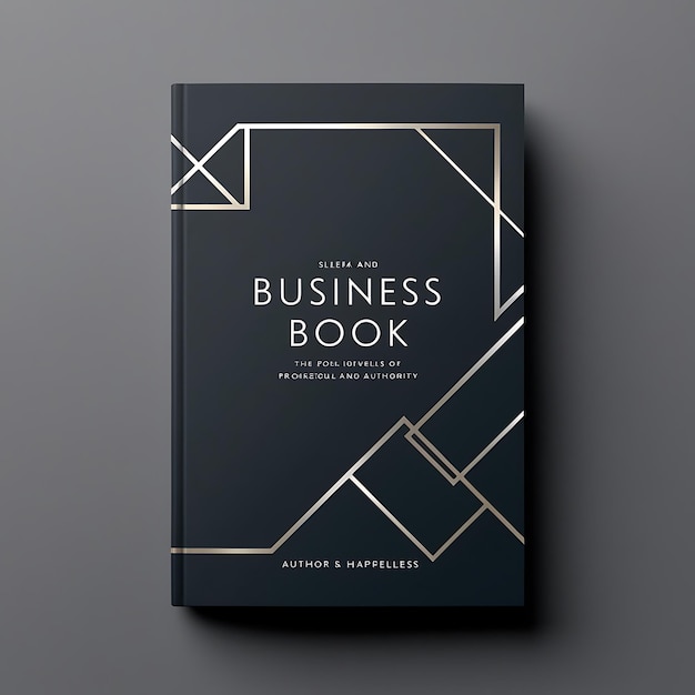 Photo modern business book cover with clean typography