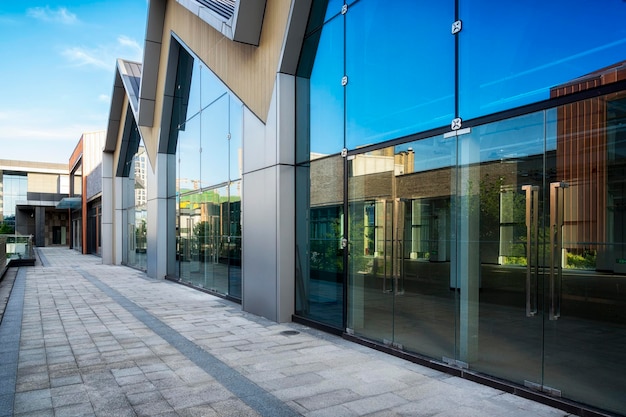 Modern business building in sunny day