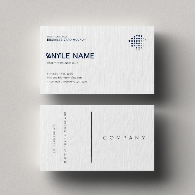 Modern Business Card Design with Elegant Embossed Logo and Minimalist Layout