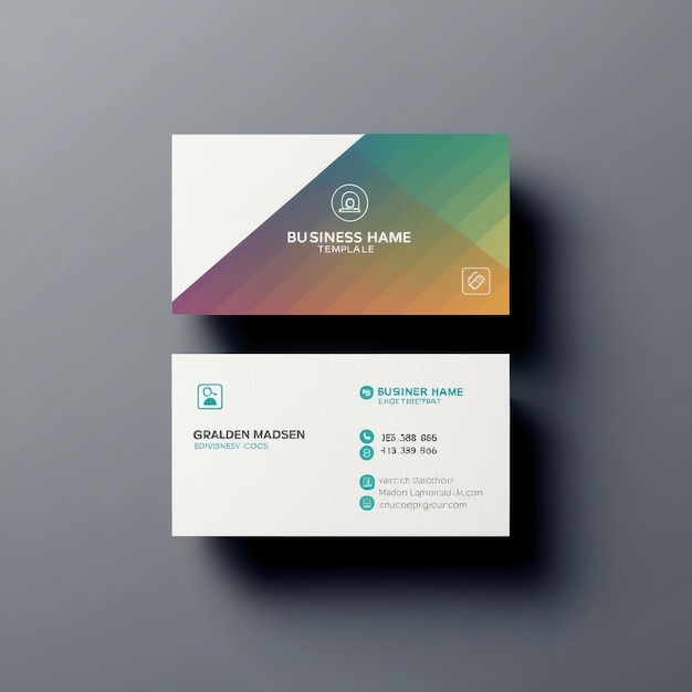 Photo modern business card template for professional use