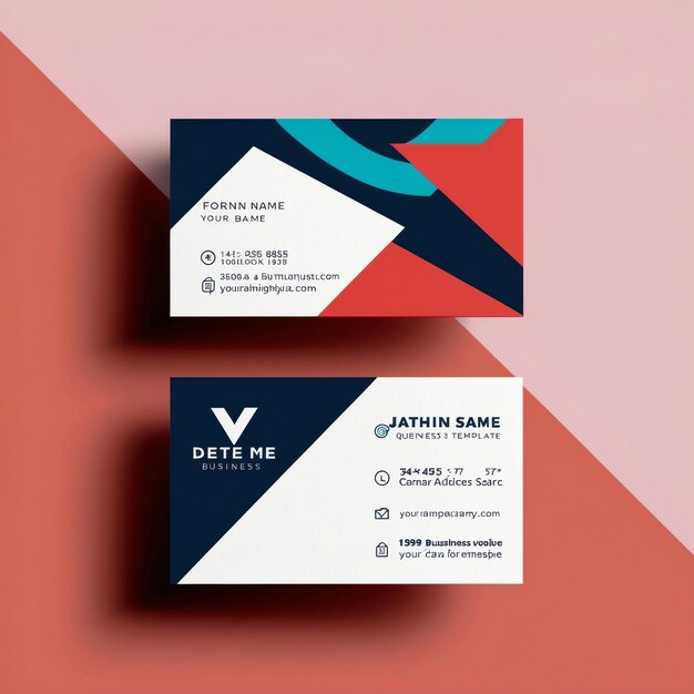 Photo modern business card template for professional use