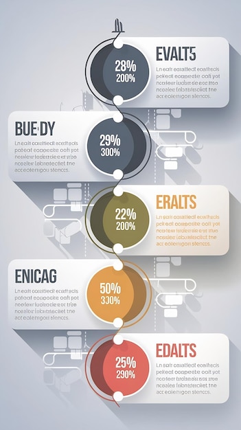 Modern business infographic template for timeline with 5 events vector eps10 illustration