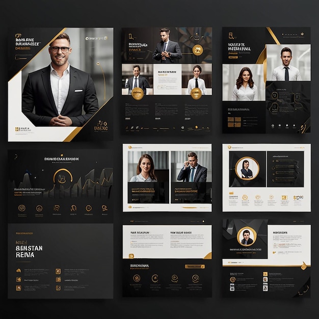 Photo modern business social media post design template