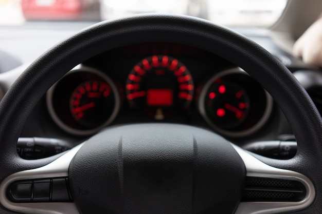 Modern Car dashboard modern automobile control illuminated 