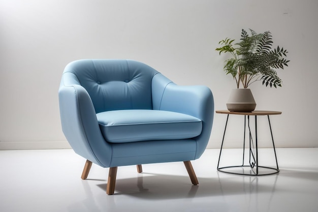 A modern chair with a pillow in the living room bedroom kitchen interior Created with AI