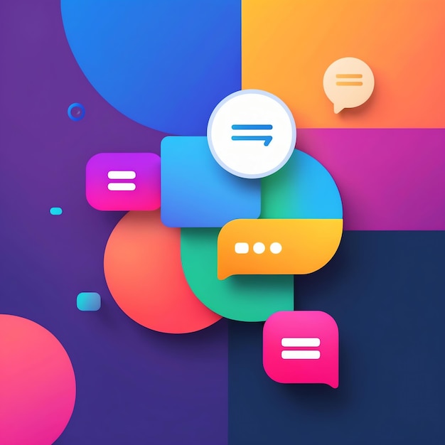 Photo modern chat icons for user interface design