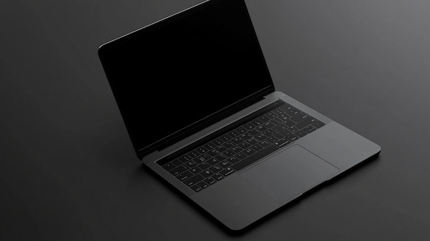 Modern Clean Blank Laptop Mockup on Table Background