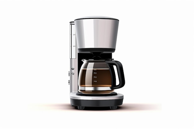 Modern Coffee Maker Isolated on White Background Generative AI