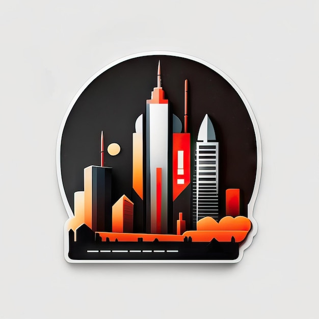 Modern and colorful city logo