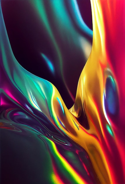 Modern colorful flow poster Wave Liquid shape color paint Concept design for your design project