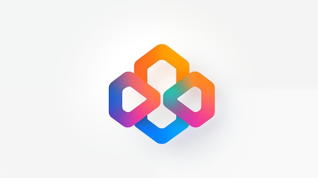 Photo modern and colorful geometric logo with a gradient design