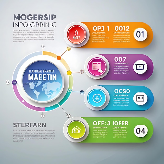 The modern colorful infographic steps for company nice image use ai generator