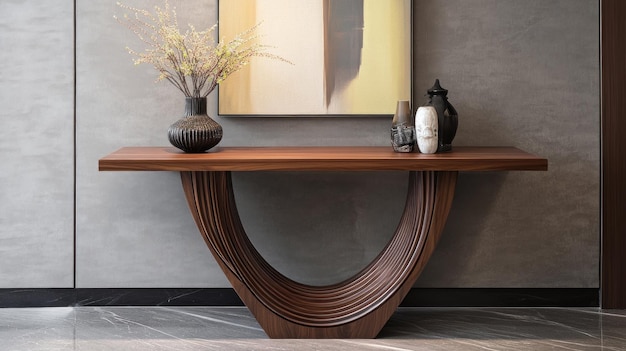 Modern Console Table with Intricate Design