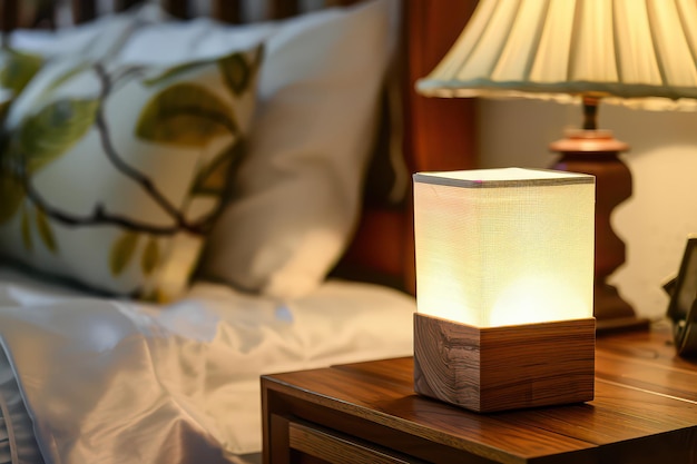 Modern cordless bedside lamp design