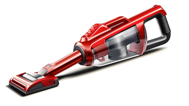 Modern cordless vacuum cleaner isolated on white bac