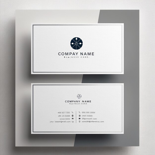 Photo modern corporate business card design template