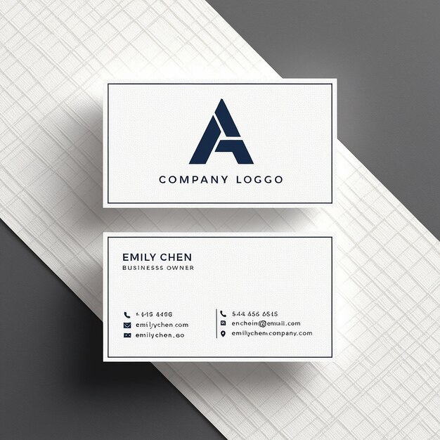 Photo modern corporate business card design template