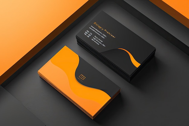 Photo modern corporate business card design template