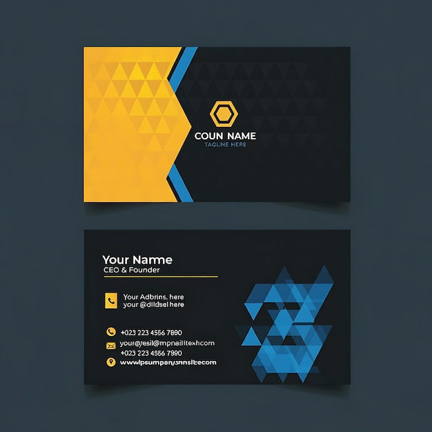 Photo modern corporate business card