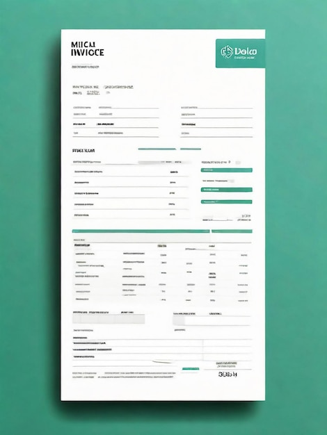 Photo modern and creative invoice design template